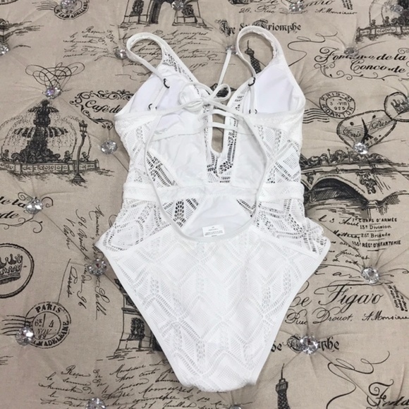 Becca Colorplay Crochet Plunge Swimsuit - Picture 4 of 6